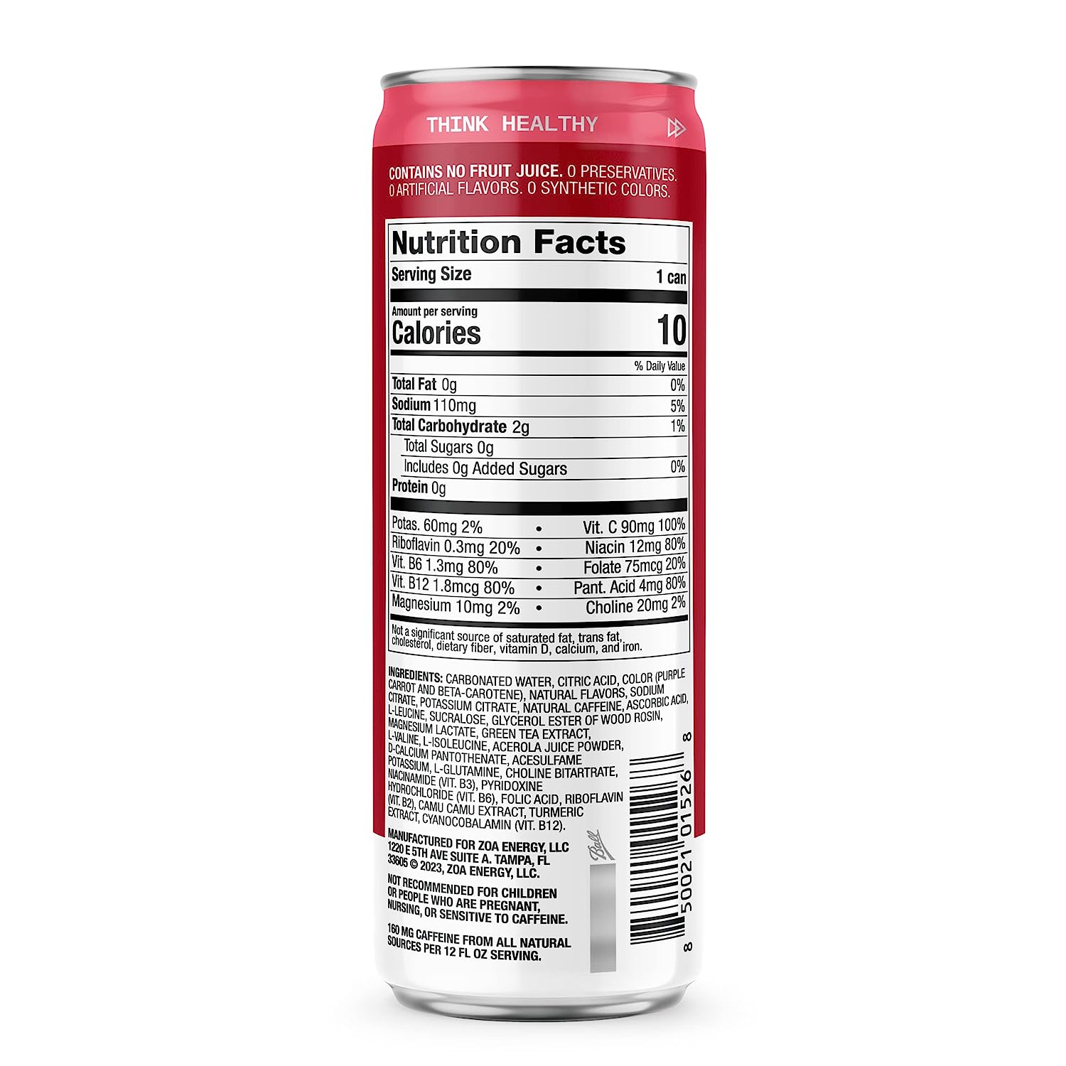 ZOA Zero Sugar Energy Drinks - New Flavors Variety Pack， 12 Fl Oz (36-Pack) - Image 5